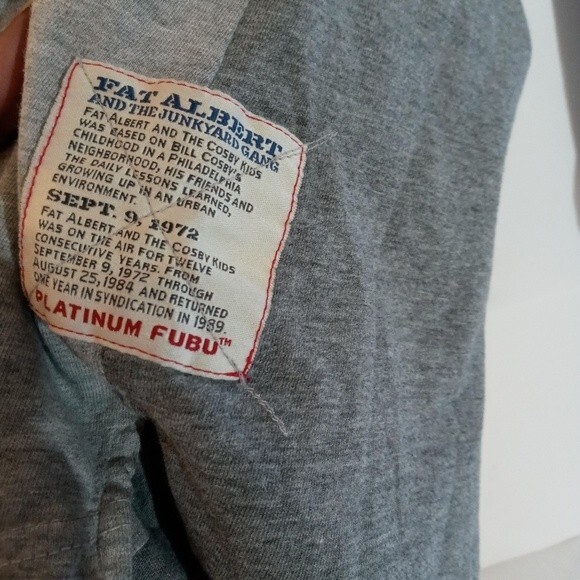 VTG 1972 Platinum Fubu Albert And The Junkyard Gang Platinum T-shirt sz … - Picture 11 of 11